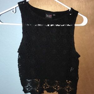 Black Lacey crop top